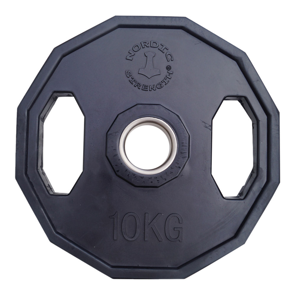 Hantelscheibe 10 kg – 50 mm (12-eckig / schwarz)