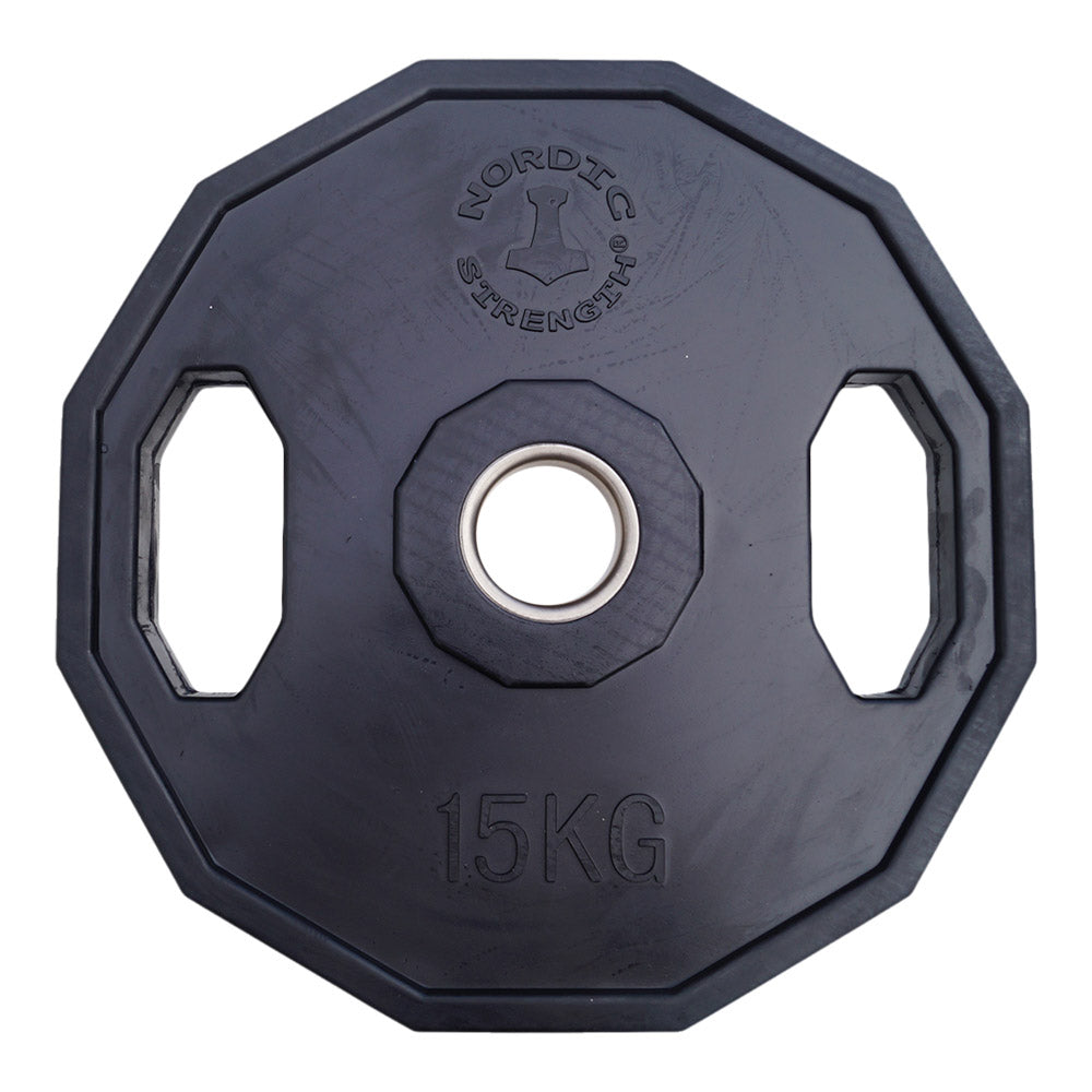 Hantelscheibe 15 kg – 50 mm (12-eckig/schwarz)