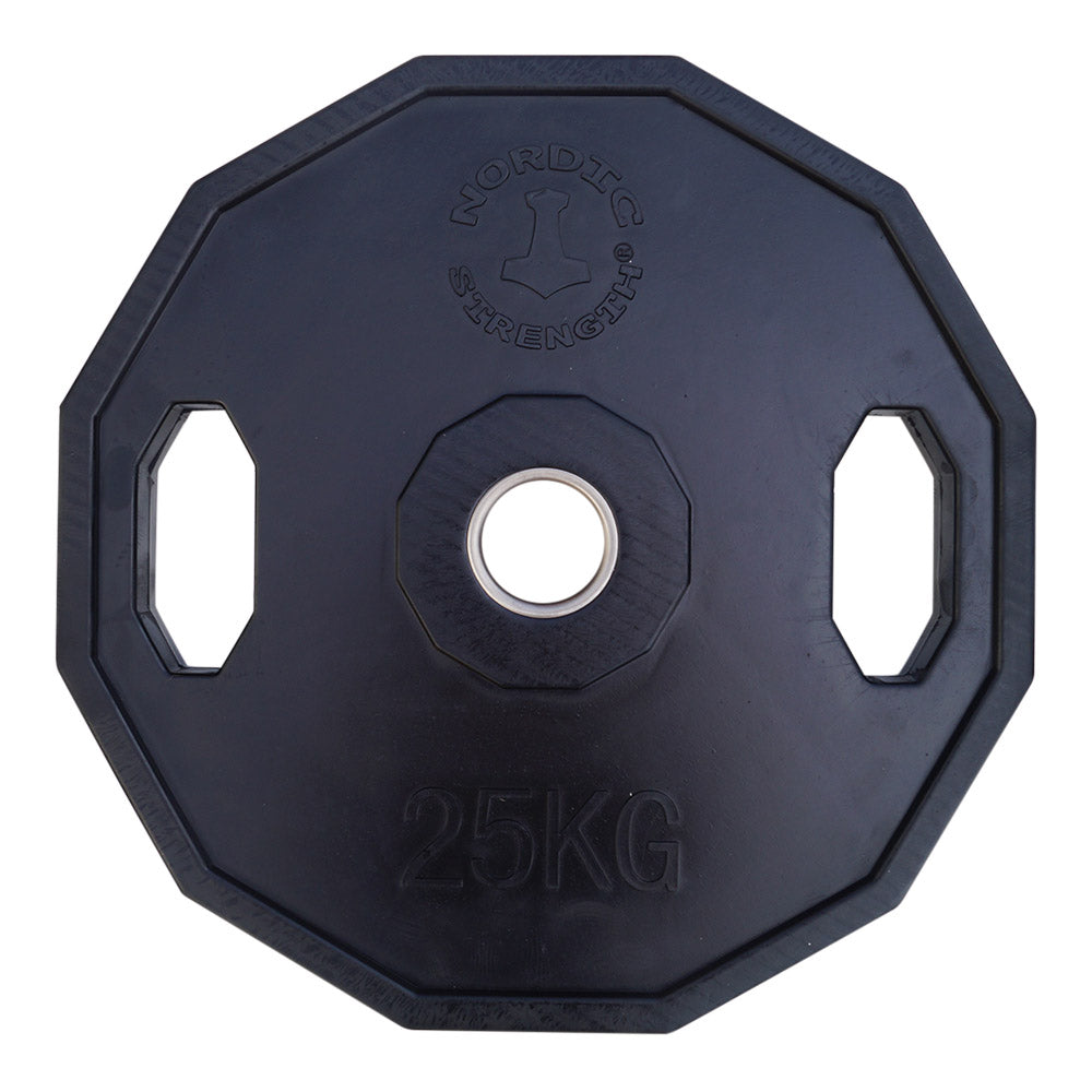 Hantelscheibe 25 kg – 50 mm (12-eckig / schwarz)