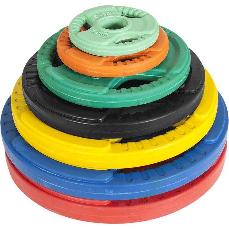 Hantelscheiben 50 mm Gummi mit Griff 5,0 kg - muskelzone