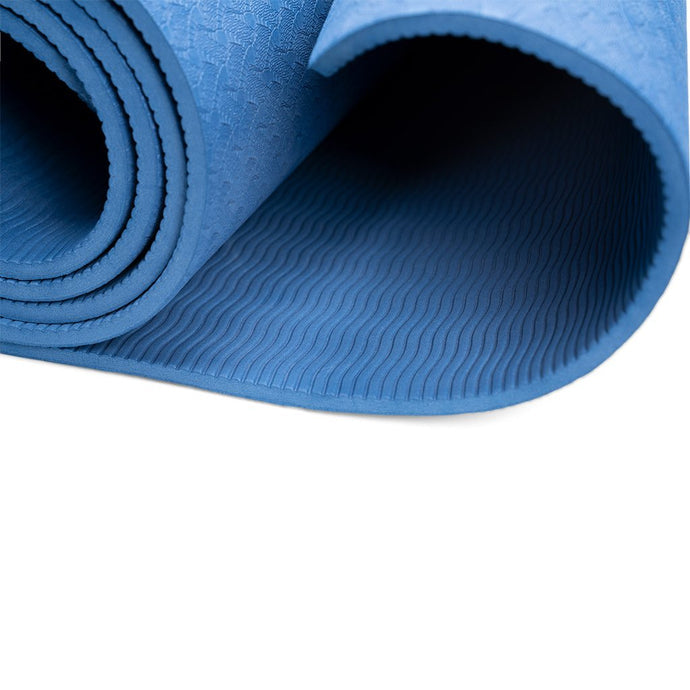 BLUME TPE Yogamatte, blau, 6 mm - zu 100% recycelbar - muskelzone