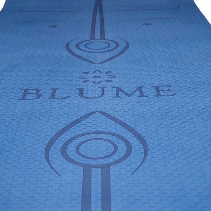 BLUME TPE Yogamatte, blau, 6 mm - zu 100% recycelbar - muskelzone