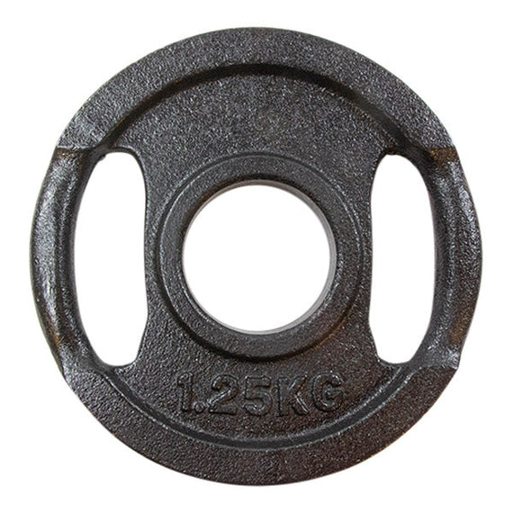 Hantelscheibe aus schwarzem Metall (50 mm) - 1,25 kg