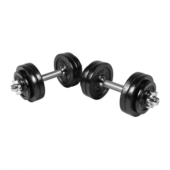 Hantelset (2 x 15 kg Verstellbar - Gusseisen)
