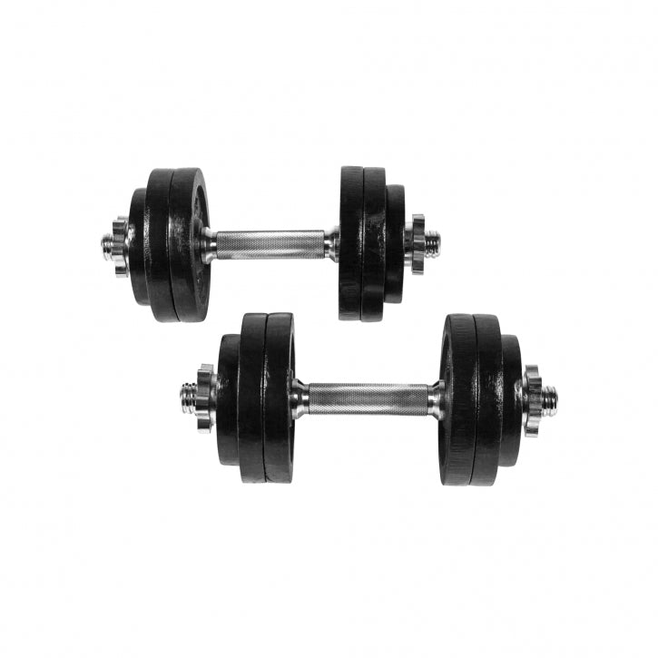 Hantelset (2 x 15 kg Verstellbar - Gusseisen)