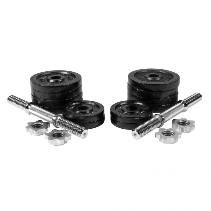 Hantelset (2 x 15 kg Verstellbar - Gusseisen)