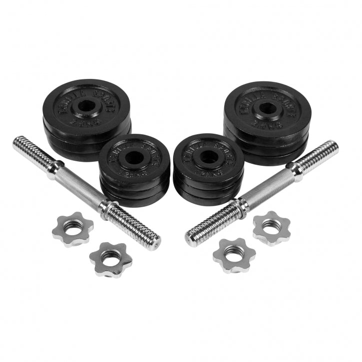 Hantelset (2 x 15 kg Verstellbar - Gusseisen)