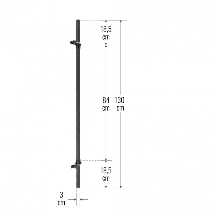 Pump-Aerobic Langhantel (Schwarz) – 130 cm