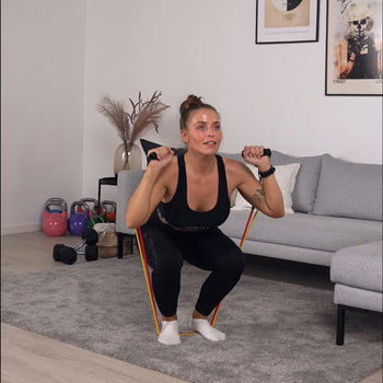 Tube-Set PRO - hochwertiges 5-in-1 Set Fitnessbänder mit Griffen und Türanker - muskelzone