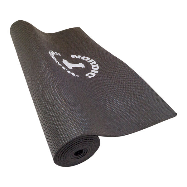 Yogamatte, schwarz, 6mm - rutschfest, isolierend - muskelzone