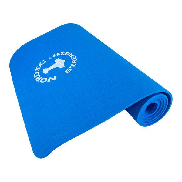 TPE Yogamatte 6mm - blau, zu 100% recycelbar - muskelzone