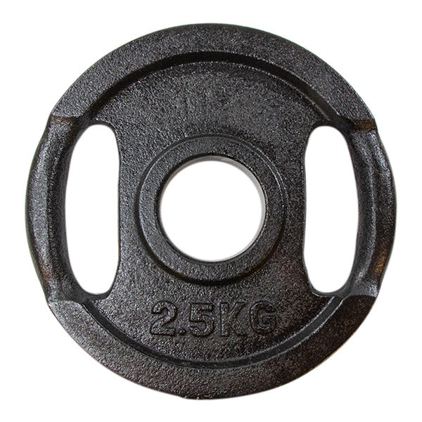 Hantelscheibe aus schwarzem Metall (50 mm) - 2,5 kg
