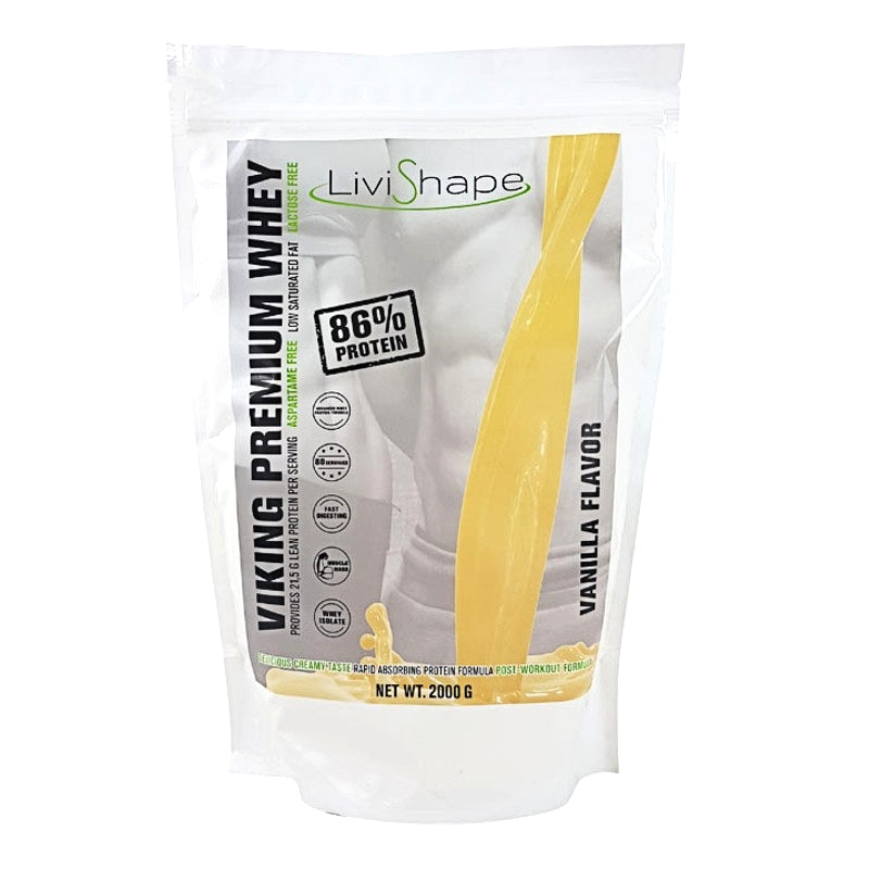 Whey-Protein-Pulver mit Vanille-Geschmack - (2000g) - muskelzone