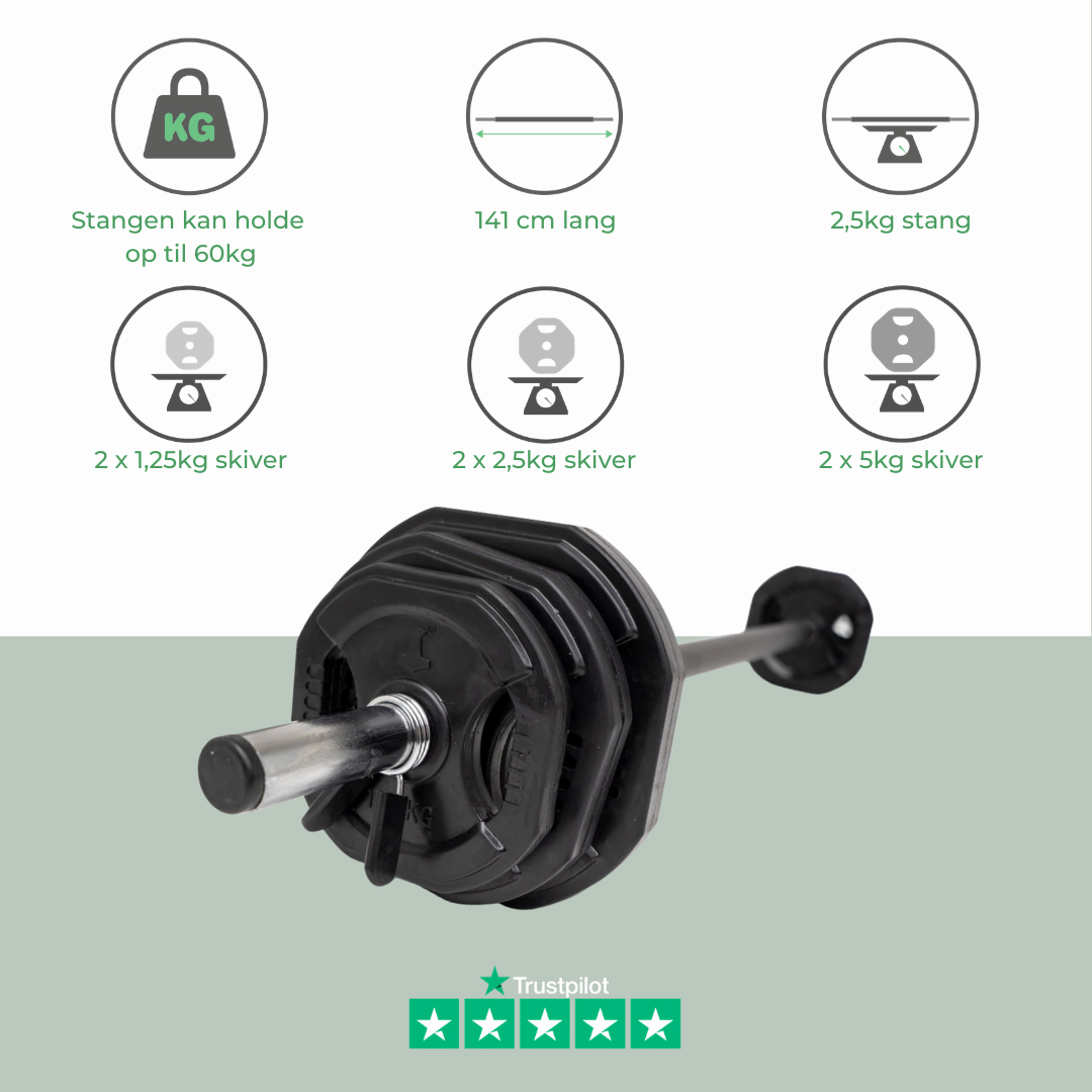 Aerobic-Hantelset 20 kg (Schwarz) – Nordic Strength
