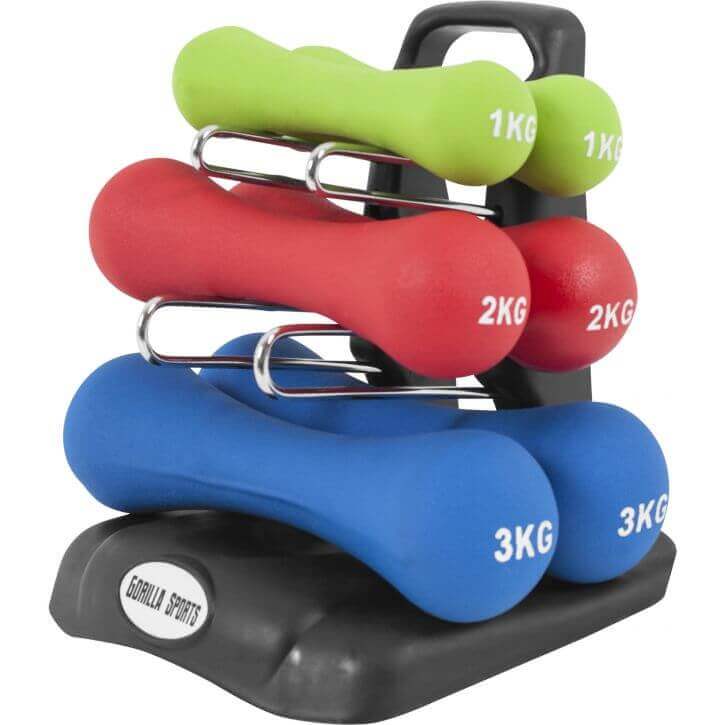 Ergonomisches Kurzhantel-Set (6 Hanteln)